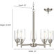 Arlett 5 Light 25 inch Modern Gold Chandelier Ceiling Light
